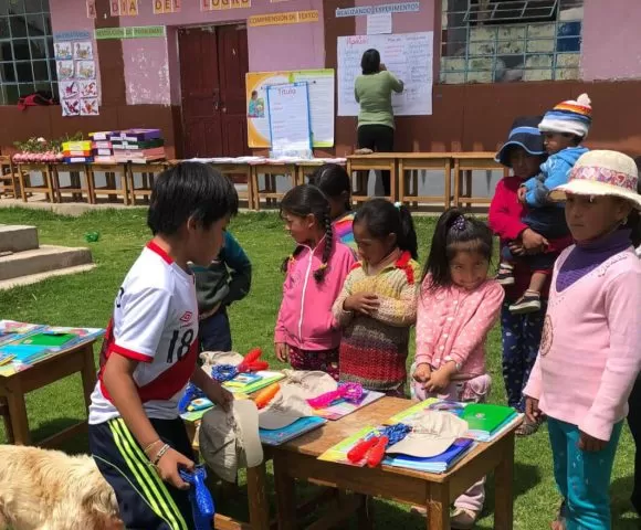 Children outside learning - Pack for a purpose