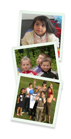 Pictures of European children at school