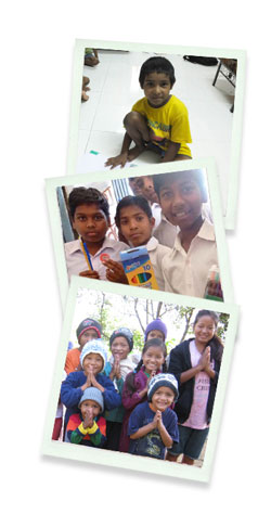 Pictures of children in school, south Asia - Pack for a purpose
